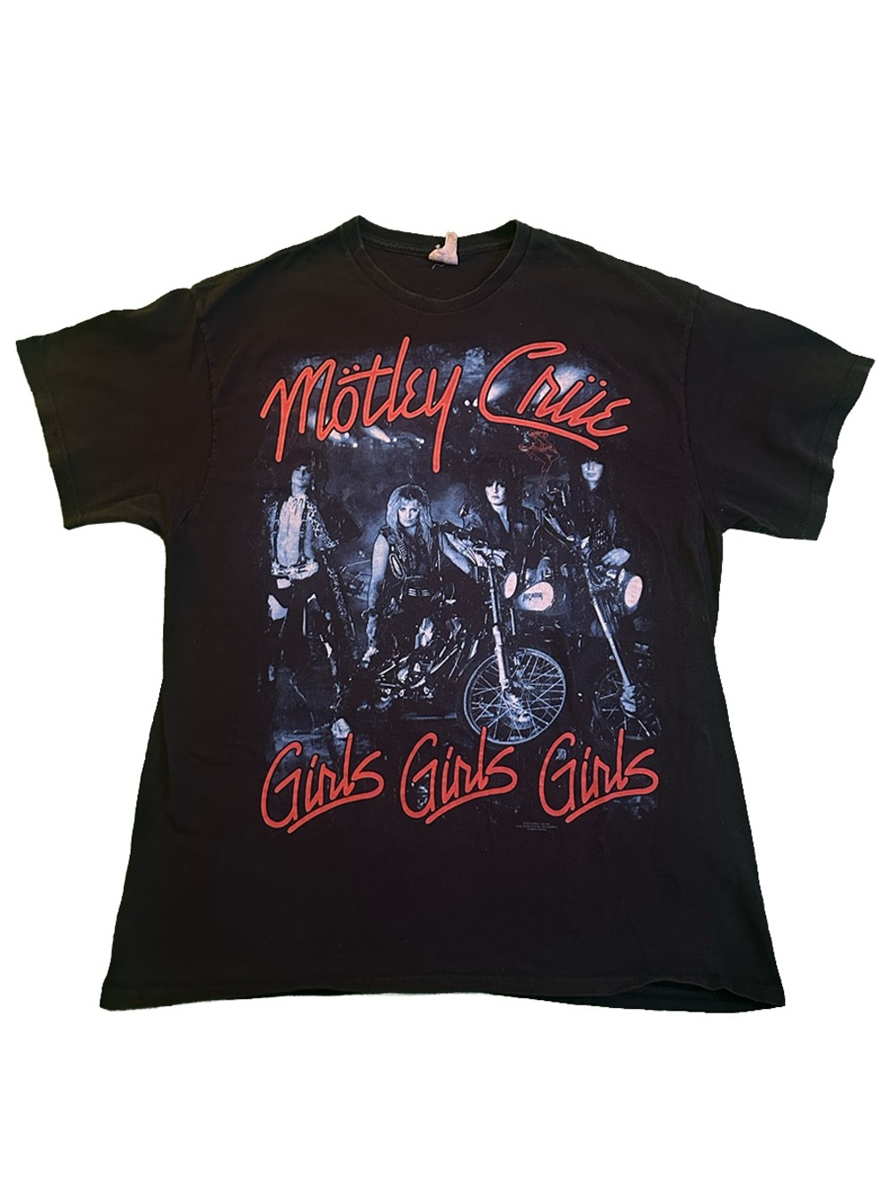 Motley Crue Girls Girls Girls Band Tee Black Rock Shirt Adult Size XL